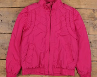 Vintage Current Seen Windbreaker Jacket S Womens 90s Pink Bomber Outdoor Retro