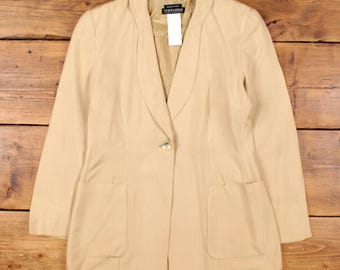 Blazer vintage Giorgio Armani S feito na Itália bege feminino