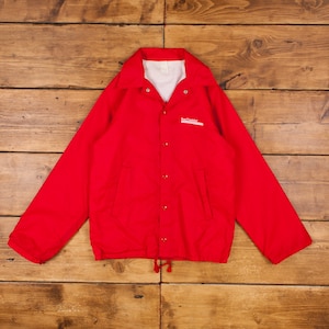 Vintage Coach Jacket S 80s Ben Franklin USA Made Red Button