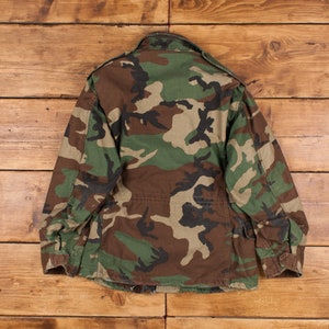 Vintage Military Jacket S 90s M65 Field Cold Weather Camouflage Multicoloured image 2