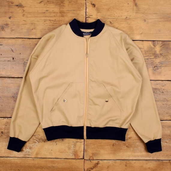 Vintage Jockey Bomber Jacket M 80s Raglan Beige - Etsy