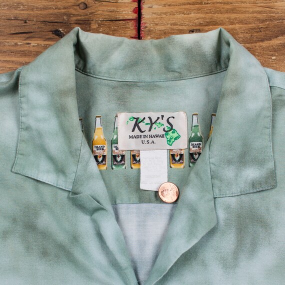 Vintage Ky's Hawaiian Shirt Button XL USA Made 90… - image 5