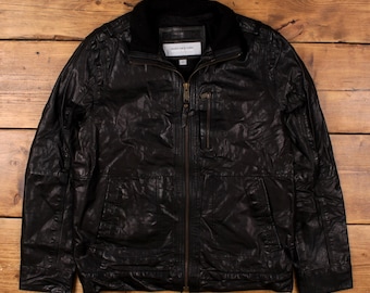 Vintage Marc New York Lederjacke M Bomber Schwarz