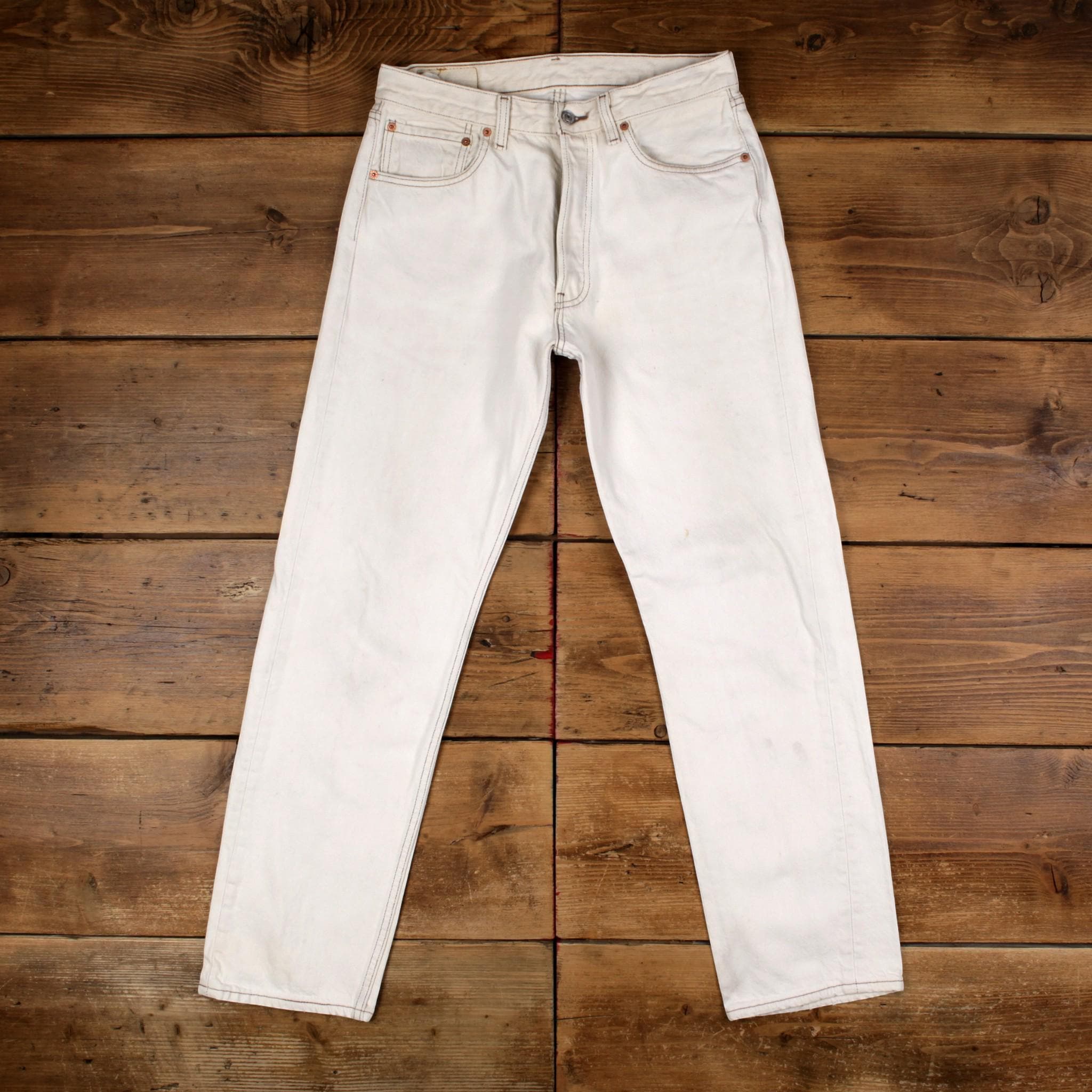 White Levis 501 - Etsy