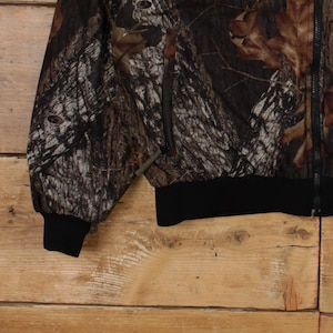 Browning Bomber Jacket L Mens Green Reversible Real Tree Camo Olive image 10