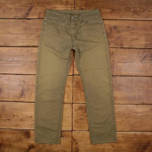 Vintage Levis 505 Jeans 33 x 32 Dark Wash Straight Green Red Tab Denim