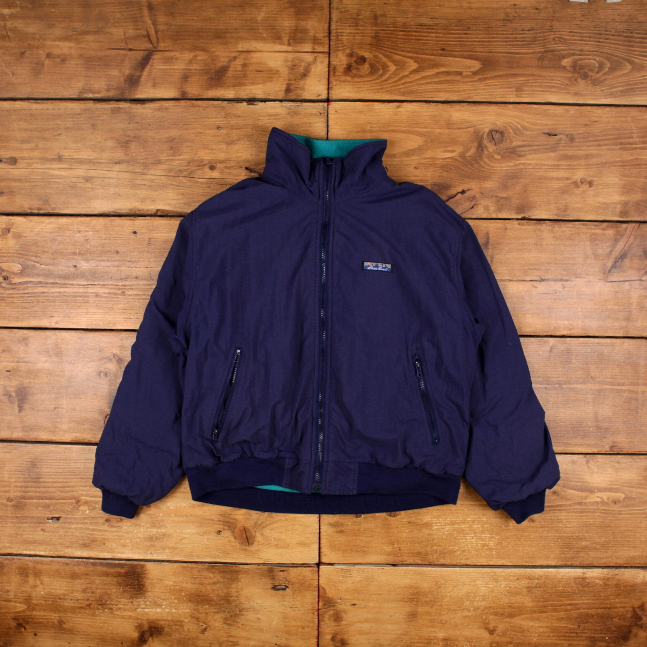 K*k様 90s Eddie Bauer wool bomber jacket Vintage 90s Fleece Lined Dark Forest Green Bomber Jacket By