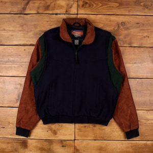 Vintage Cripple Creek Bomber Jacket M 90s Colour Block Blue - Etsy