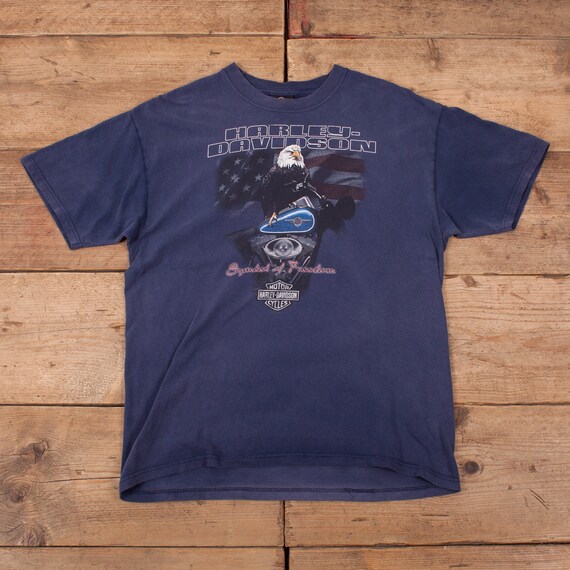 Men's Vintage 00s Harley Davidson Blue 