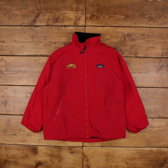 Vintage L.l.bean Outdoor Jacket L 90s Warm up Red - Etsy