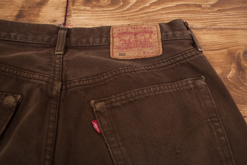 Vintage 90s Levis Levi 501 Dark Brown 