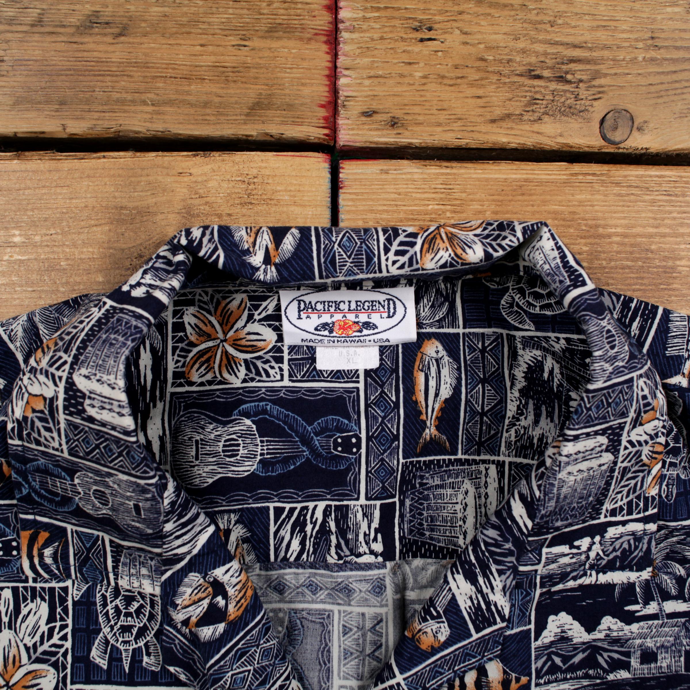 Chemise Hawaïenne Pacific Legend – Homme – Manches Courtes – Taille M – Motif Fleurs Rouge