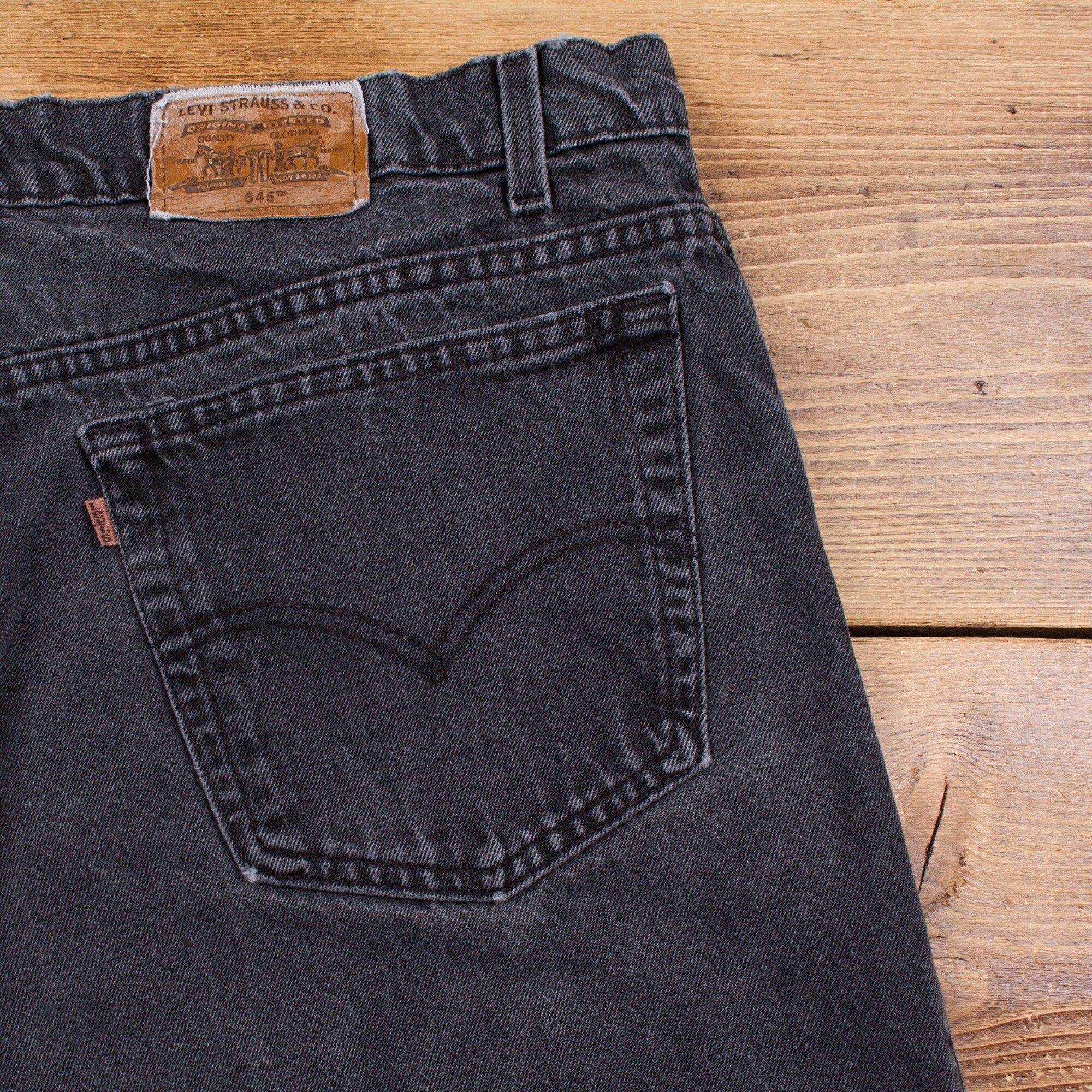 Vintage Levis 545 Jeans 42 X 36 90s Loose Fit Tapered Grey