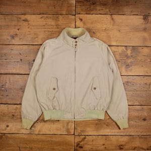 Vintage Woolrich Bomber Jacket L 90s Windbreaker Plaid Lined Beige Womens