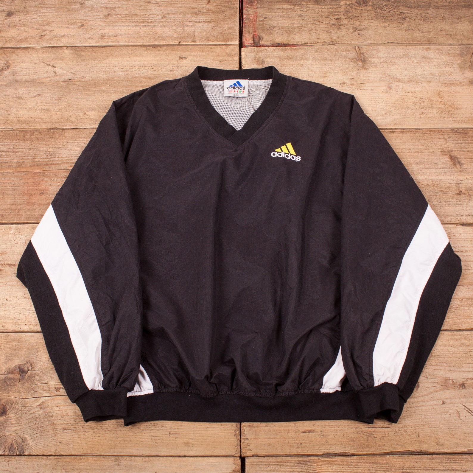 Mens Vintage Adidas Black Pullover Sports Track Training Top Etsy
