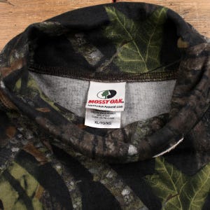 Mossy Oak Real Tree T-shirt XL heren groen camouflage hoge hals jachtcamouflage afbeelding 3