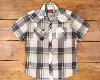 Wrangler Hommes Chemise à Carreaux Style Cowboy PN28D413 Vêtements Canton 112330910 P 413
