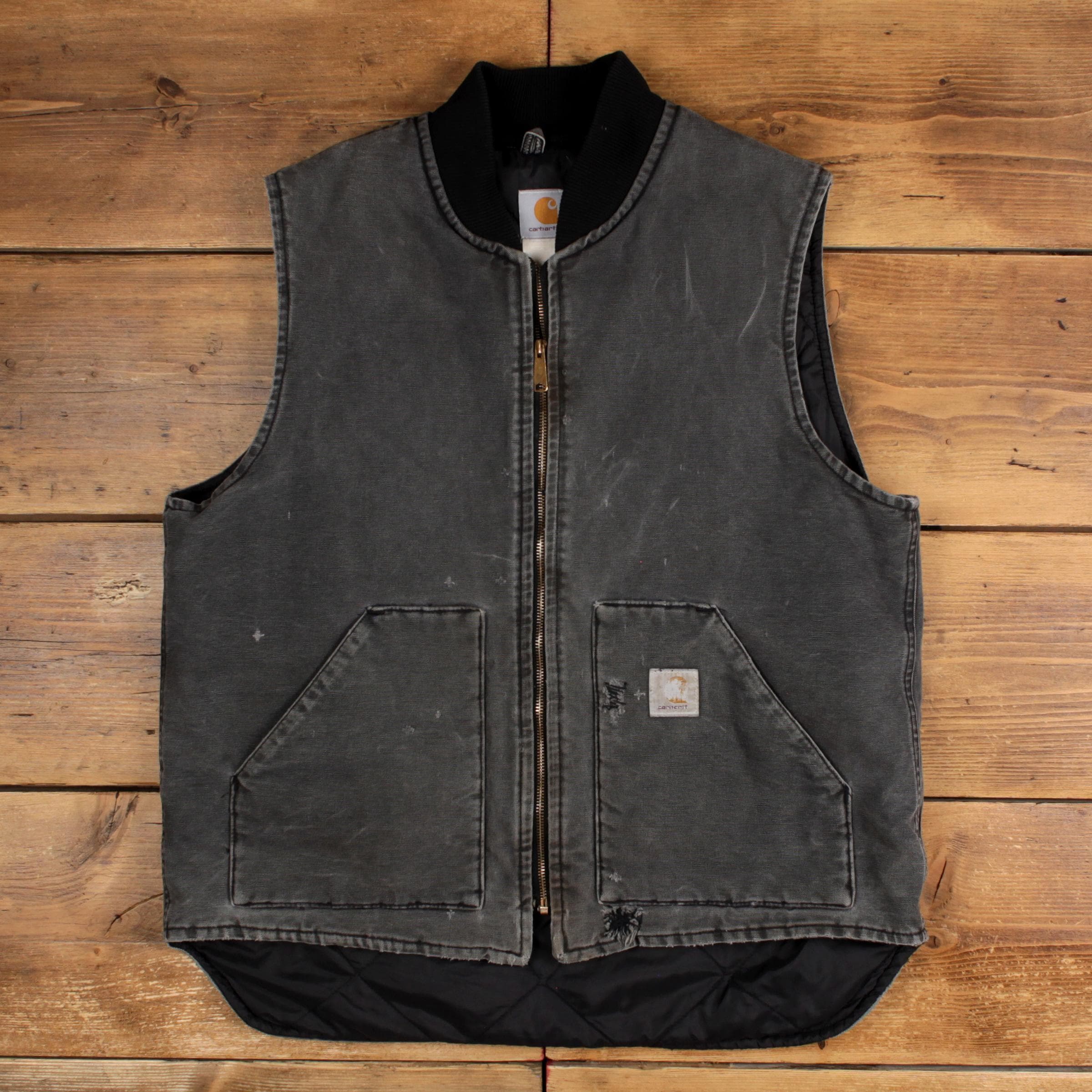 80s carharrt active vest black Carhartt Vest - Etsy