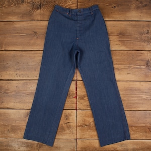 Vintage Sears Jeans Pants Trousers 26x31 USA Made 70s Contrast stitching Blue
