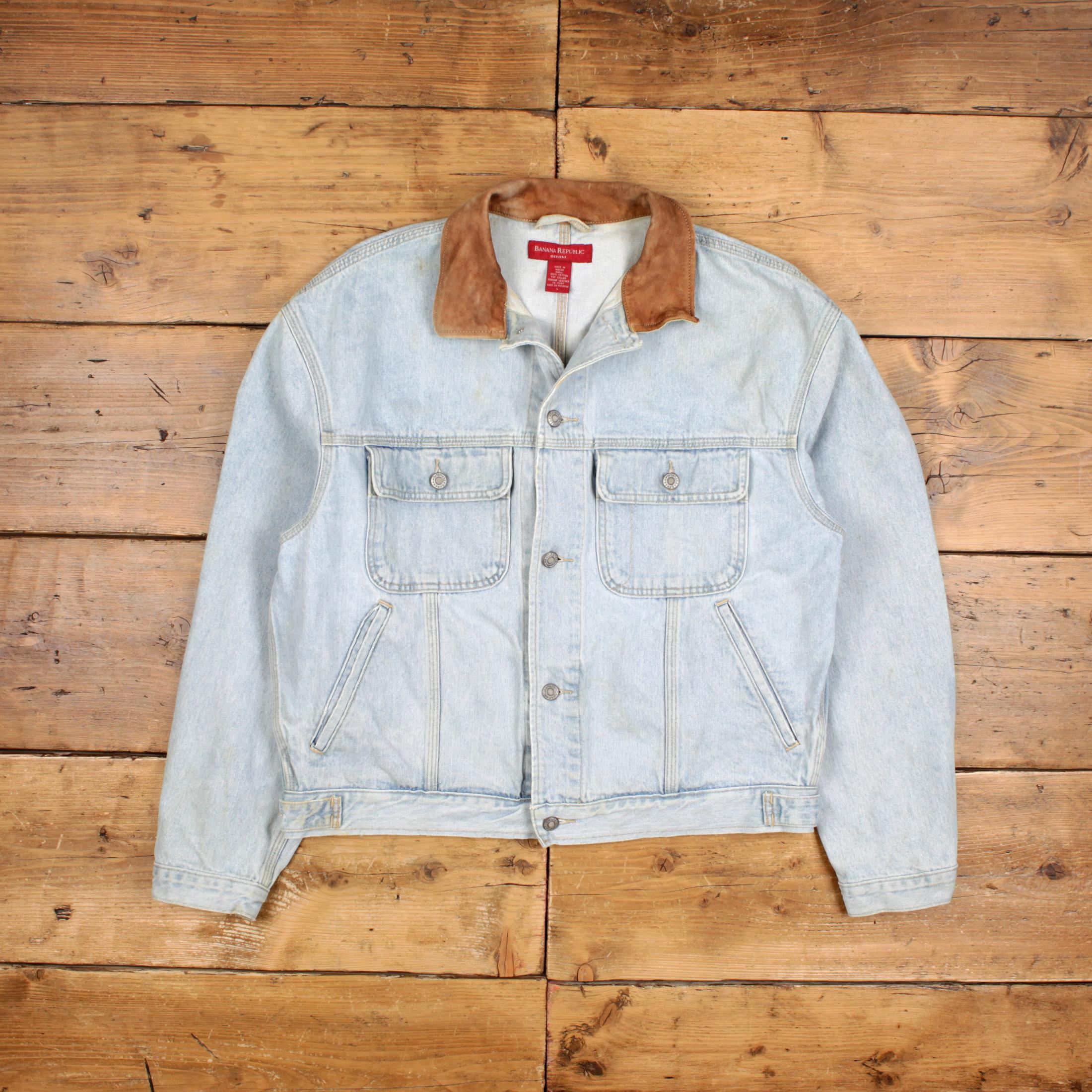 ジャケット・アウター 00s BANANA REPUBLIC JEANS Denim Jacket Banana republic denim jean jacket -XL | eBay