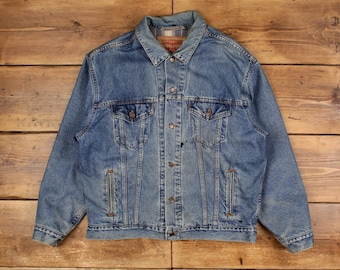 【ビッグサイズ】USA製 90s リーバイス ヴィンテージ デニムジャケット ヴィンテージ リーバイス デニムジャケット L 90年代 トラッカー