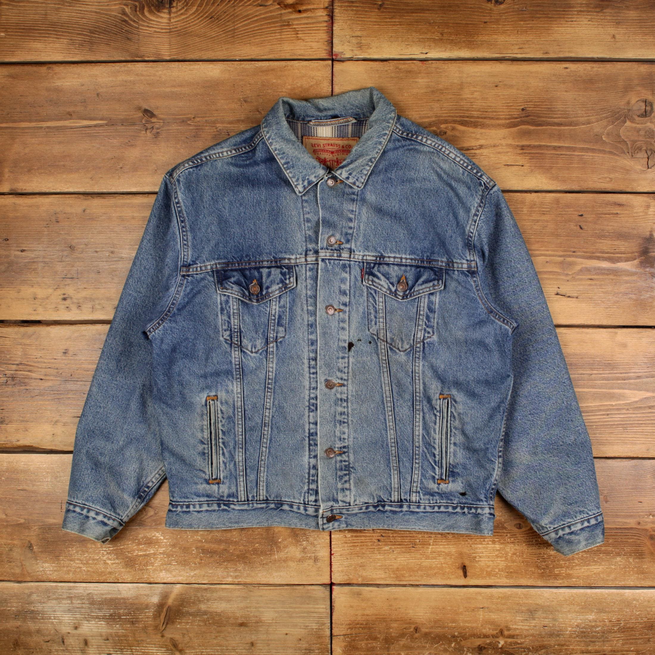 【90s】Levi's ブランケット付きデニムジャケット ヴィンテージ ヴィンテージ リーバイス デニムジャケット L 90年代 トラッカー