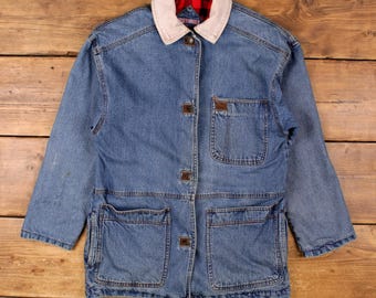 Vintage 1990s Current Seen Jean Jacket / Vintage Workwear