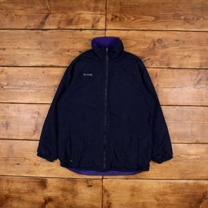 Vintage Columbia Windbreaker Jacket M Blue Womens