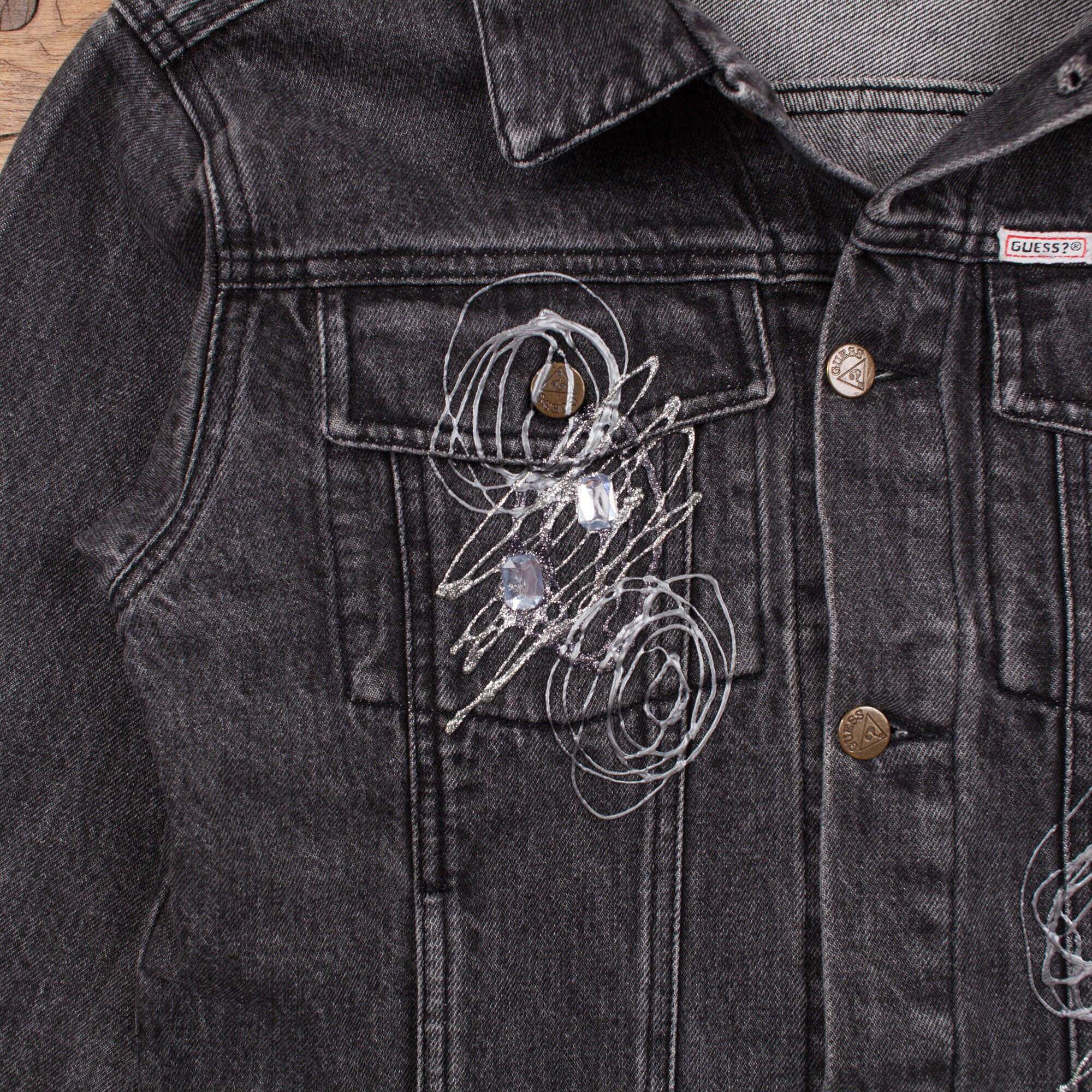 Vintage Guess Denim Jacket M USA Made 90s Georges Marciano