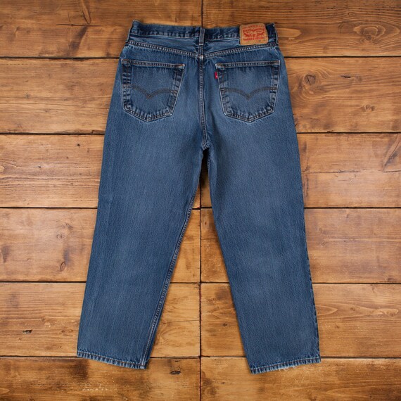 Vintage Levis 550 Jeans 36 X 28 Stonewash Tapered Blue Red Tab Denim Etsy