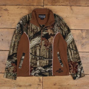Mossy Oak Fleece Sweatshirt L Womens Breakup Infinity Real Tree Camo Outdoor image 1