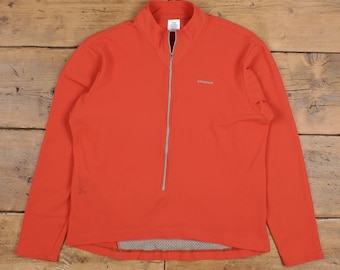 Patagonia 1/4-ritssweater L USA Made Outdoor-fietsjack heren oranje