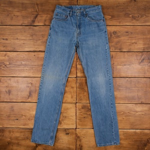 Vintage Levis 505 Jeans 31 x 36 90s Stonewash Straight Blue Red Tab Denim