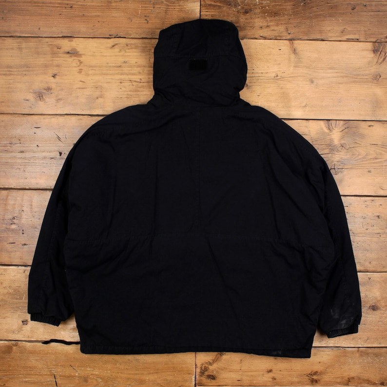 Nike Air Force 1 Air Force 1 XL-jas heren 00s zwarte pullover anorak gevoerd met capuchon afbeelding 2