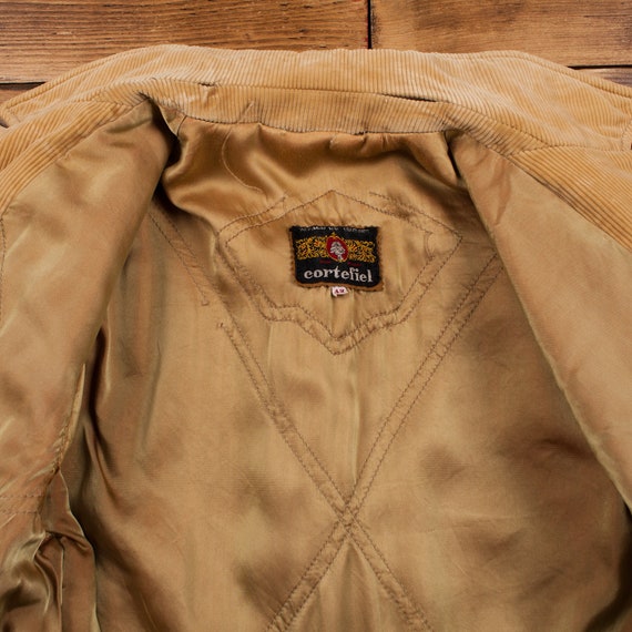 Vintage Cortefiel Corduroy Jacket L 80s Blazer Co… - image 5