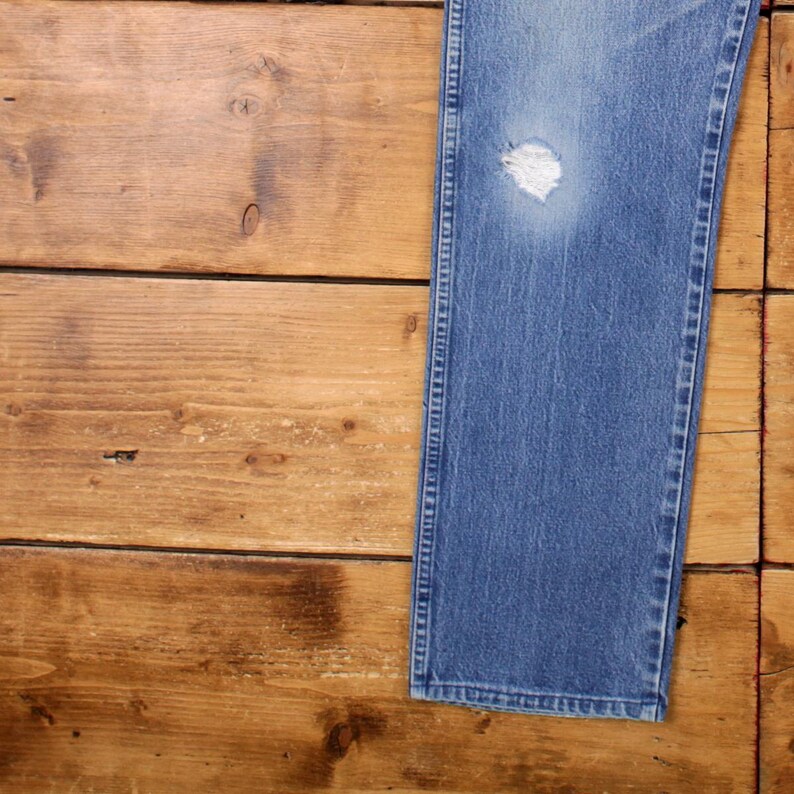 Vintage Wrangler Jeans Hose Hose 34x33 USA Made 90er Jahre Unisex Gerade Blau Bild 9