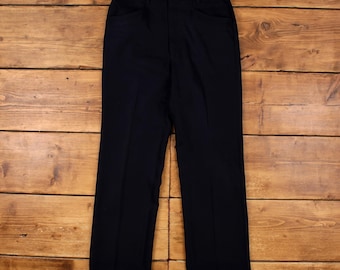 【極太】　Vintage Wide Slacks 90s Vintage 90s Black Wide Slacks M, 90s Minimal Straight Leg Trousers