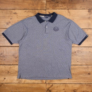 Vintage Nautica Polo Shirt T Shirt XL 90s Blue Tee