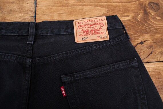Vintage Levis 501 Jeans 34 X 27 Black 