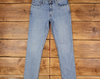 Levis 511 Jeans 33x32 Blue Slim Tapered Light Stonewash Red Tab Denim