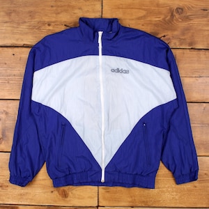 Vintage adidas Windbreaker Jacket S 90s Blue