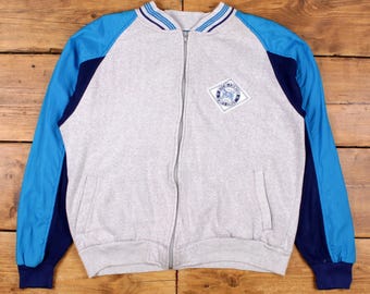 Chaqueta deportiva vintage Spalding XL, años 90, gris deportivo