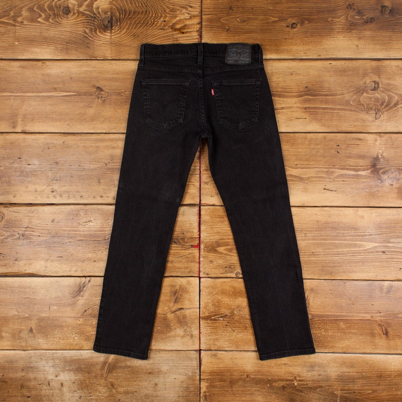 vintage Levis 514 Jeans 29 x 28 Dark Wash Straight Black Red Tab Denim image 2