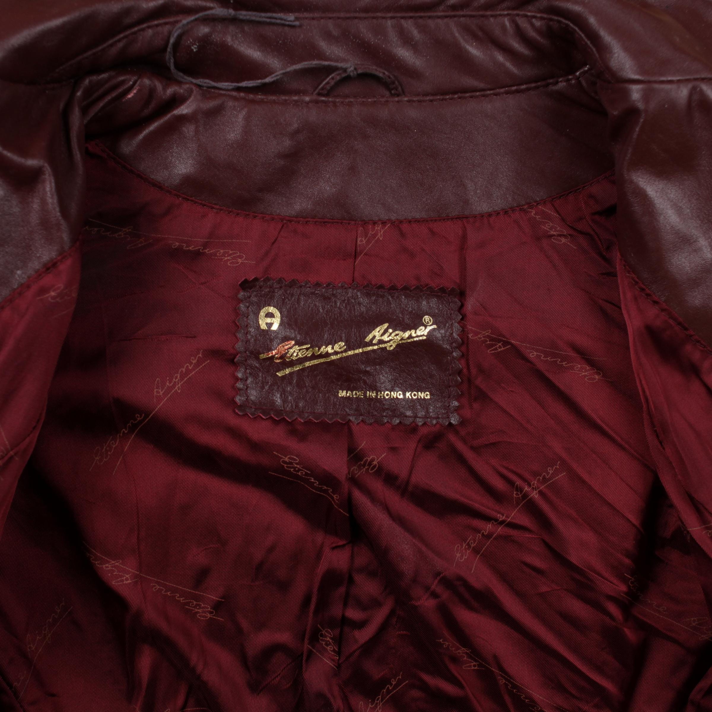 Vintage Etienne Aigner Leather Jacket S 80s Blazer Brown Womens - Etsy
