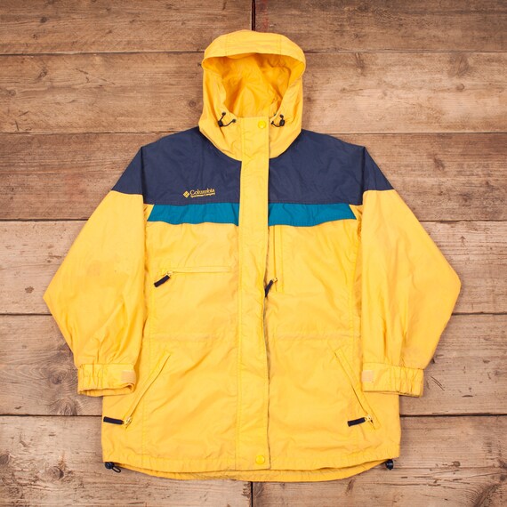 columbia womens yellow rain jacket