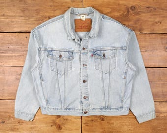 Chaqueta vaquera vintage Levi's XL, años 90, azul camionero