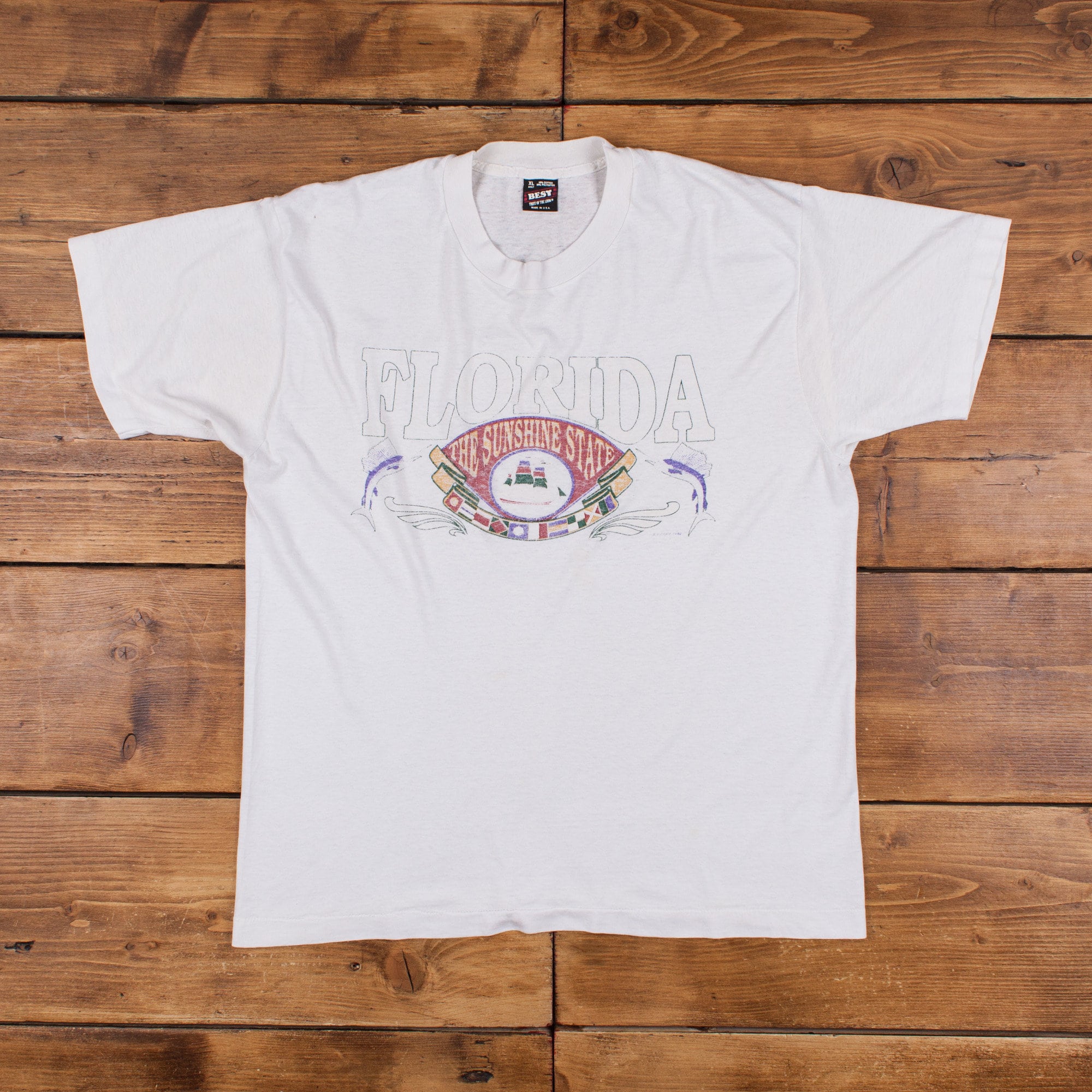 Vintage Fruit of the Loom Single Stitch T Shirt Graphic XL 90s USA