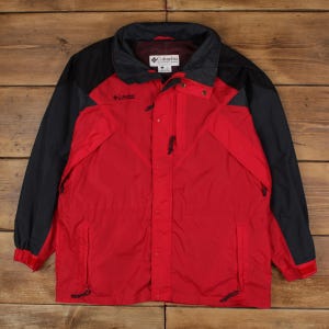 Vintage Columbia Windbreaker Jacket L Williwaw Red