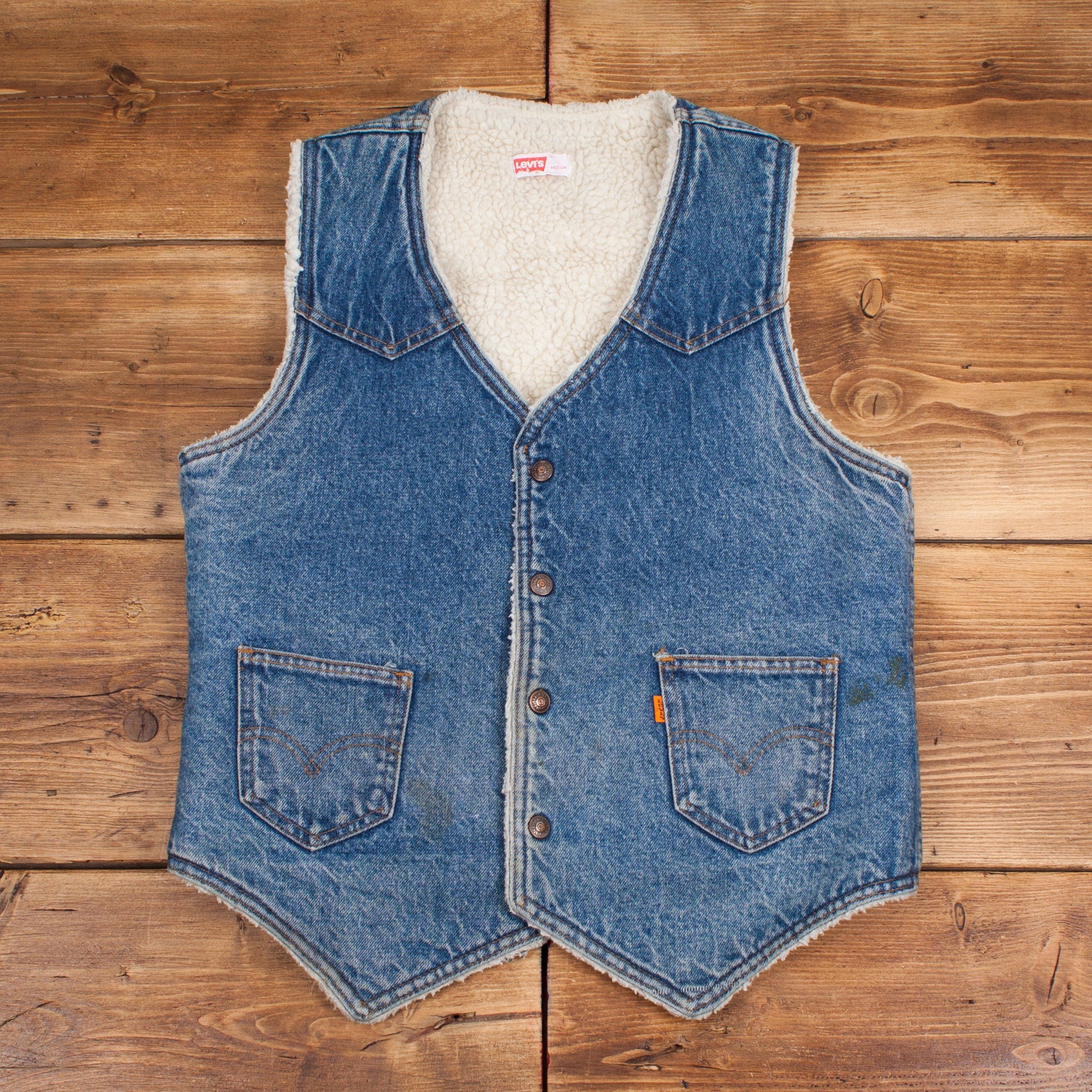 levi's vest sleeveless denim seamed