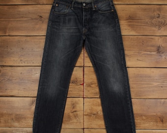 Vintage 501 Levi's W31 L30 Mens Jeans, Warn Denim, 5 Button Jeans